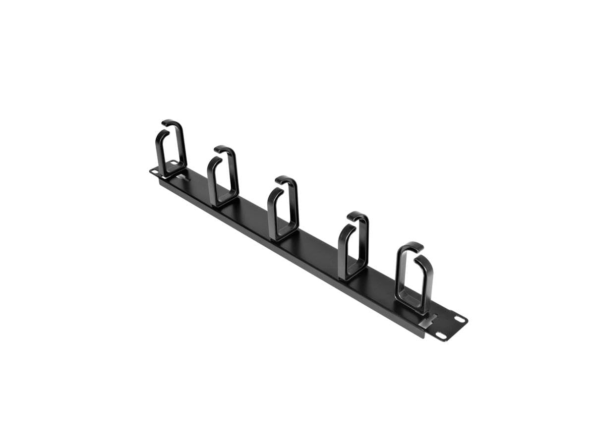 StarTech 1U 19in Rack Cable Management Panel, D-Ring, Metal (CABLMANAGER2)