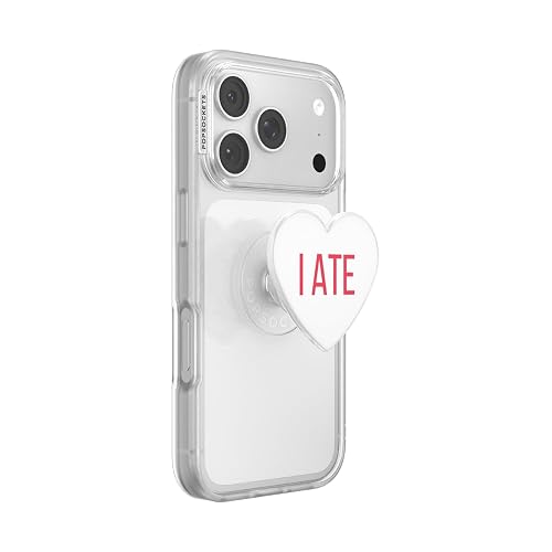 PopSockets PopTop, Adhesive Phone Grip with Swappable Top, Heart - Heart I Ate