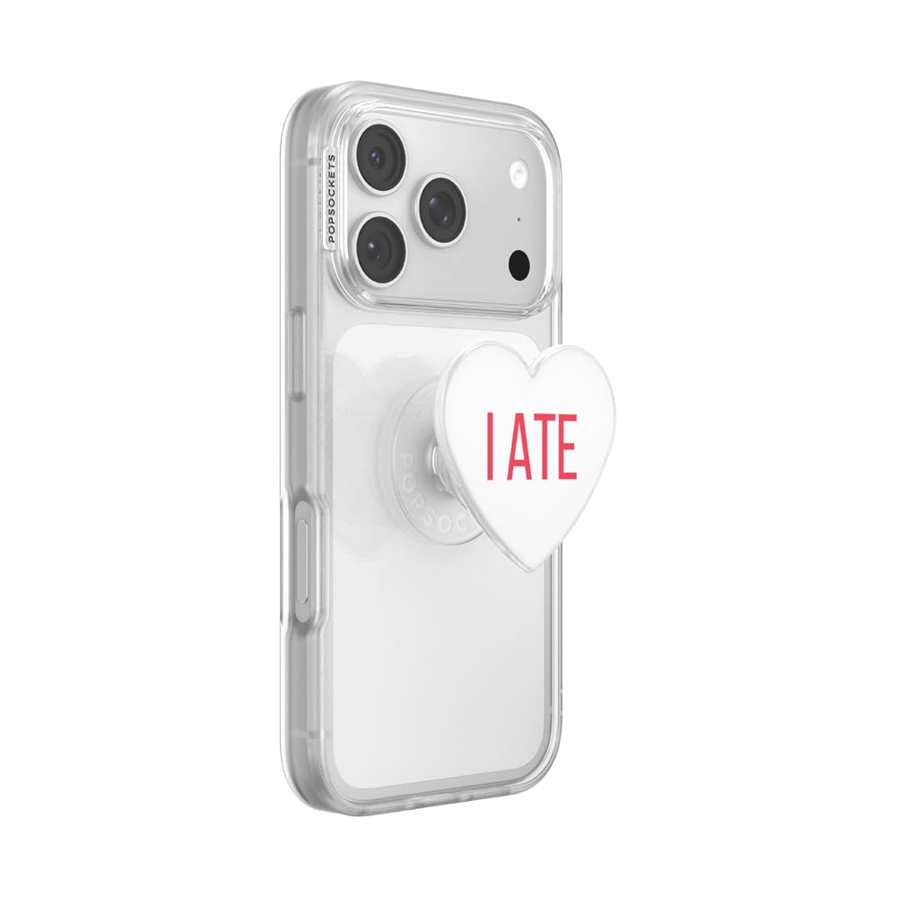 PopSockets PopTop, Adhesive Phone Grip with Swappable Top, Heart - Heart I Ate