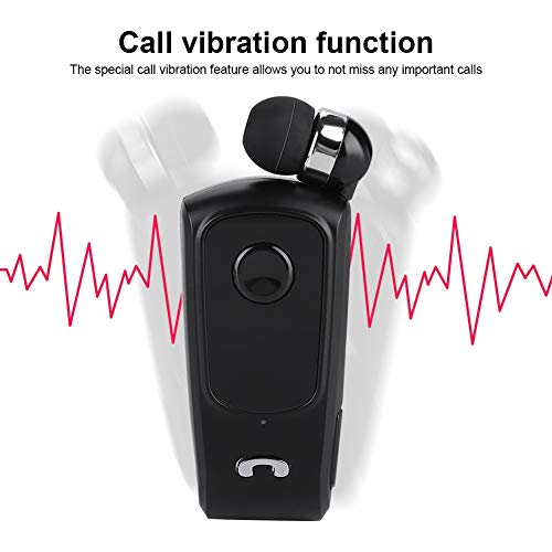 F920 Retractable Bluetooth Earphone Business Lavalier Earphone Sports Bluetooth Headset Voice Prompts Call Vibration Bluetooth V4.1 Anti-Lost…