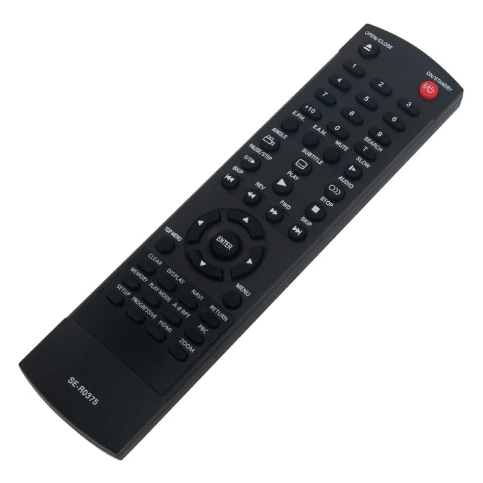 SE-R0375 Replacement Remote Control for Toshiba DVD Player in Living Rooms or Rooms, No programming or pairing needed, Replace Remote Compatible