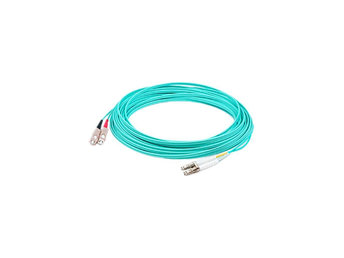 AddOn 5m Laser-Optimized Multi-Mode Fiber (LOMM) Duplex SC/LC OM4 Aqua Patch Cable ADD-SC-LC-5M5OM4
