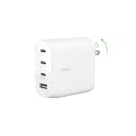 Belkin 112W 4-Port GaN USB C Charger Block, USB-C Power Delivery Super Fast Charging & USB-A Port, MacBook, Samsung Galaxy S26, Apple iPhone 17, Air