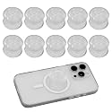 10 PCS Clear Phone Grip Stand, Collapsible Self-Adhesive Finger Holder for Smartphones & Tablets (Transparent)