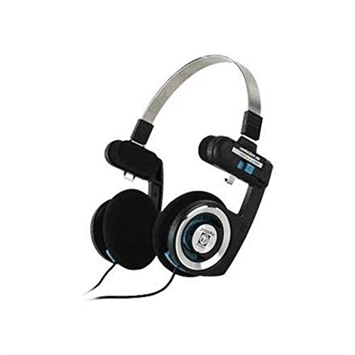 Koss Porta Pro Classic On-Ear Headphones, Retro Style, 3.5mm Wired Plug, Durable, Black/Silver