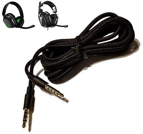 ienza A10 A40 Audio Aux Gaming Cord Adapter Chat Wire for AstroA10 A10 A40 TR Gaming Headsets - Braided Cable for Maximum Durability/Strength