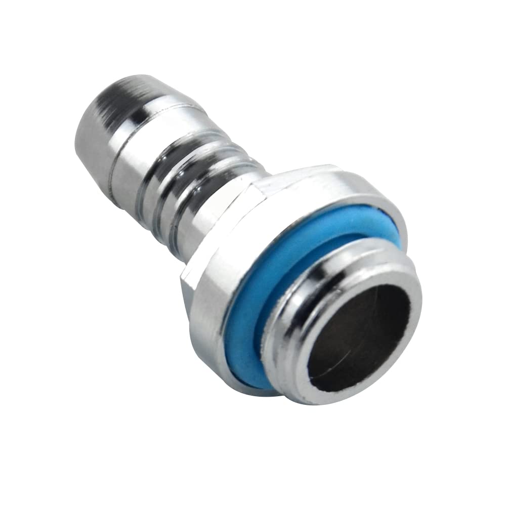 BXQINLENX Silver Chrome G1/4" to 7/16" Barb Fitting (Tubing ID 9.5MM) for Computer Water Cooling System Through Joint Straight Joint(4 PCS)