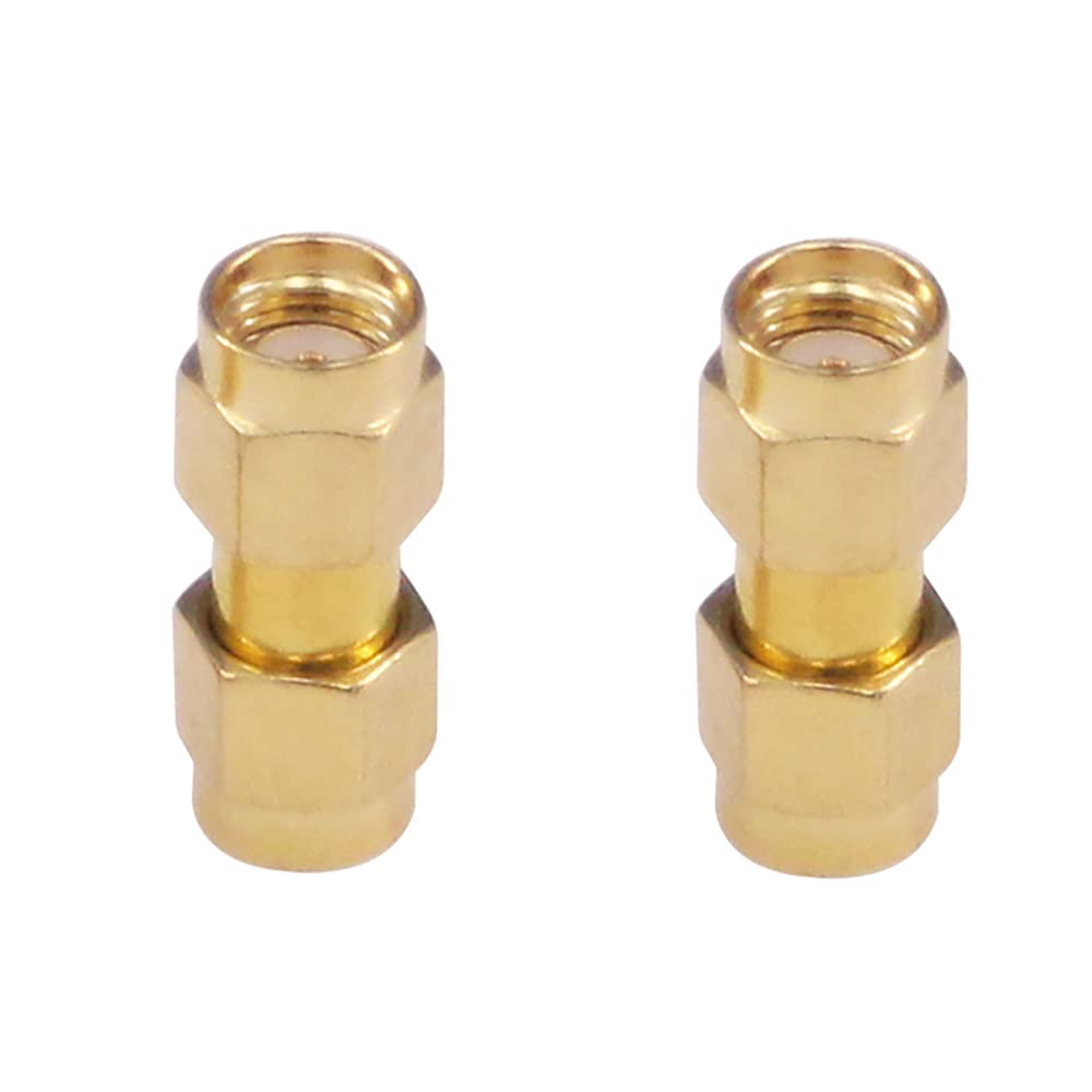RFaha 6pcs Antenna Adapter RPSMA Male to RP-SMA Male Connector Splitter Converter for Wi-Fi Antenna Radio FPV Drone(F11-6)