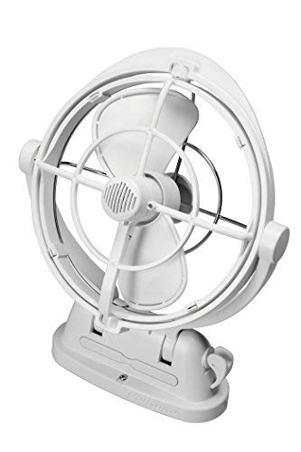 SEEKR Sirocco II™ Fan from by Caframo. 12V/24V Auto-Sensing DC, Omnidirectional Low-Power Draw Fan for Boats and RVs. Hardwire Installation Required.