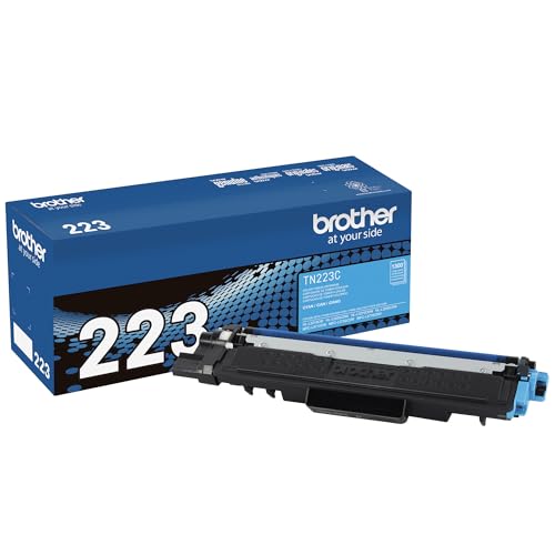 Brother Genuine TN223C, Standard Yield Toner Cartridge, Replacement Cyan Toner, Page Yield Up to 1,300 Pages, TN223, Amazon Dash Replenishment