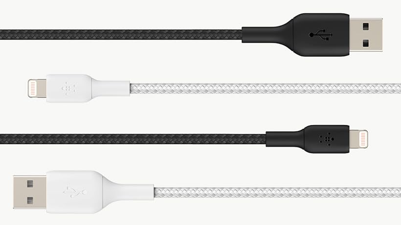 Belkin Braided Lightning Cable (Boost Charge Lightning to USB Cable for iPhone, iPad, AirPods)
