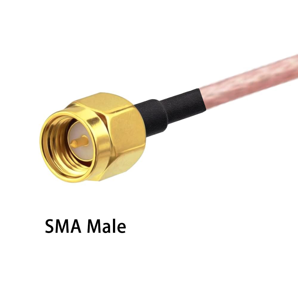 POBADY SMA Cable SMA Male to SMA Female Bulkhead RG316 6" /15CM RF Coaxial Cable + 2pcs SMA Adapters Kits for Router Antenna Signal Enhancer Wireless