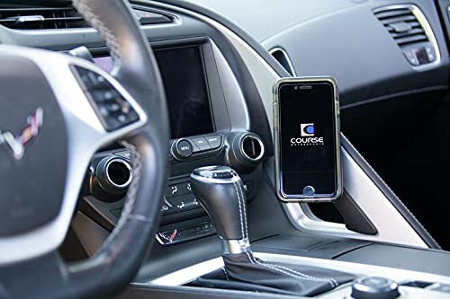 Course Motorsports DirectFit Phone Mount - Magnetic or Wireless Charging for Chevrolet Corvette 2014-19 Compatible with All Phones (Magnetic Charging