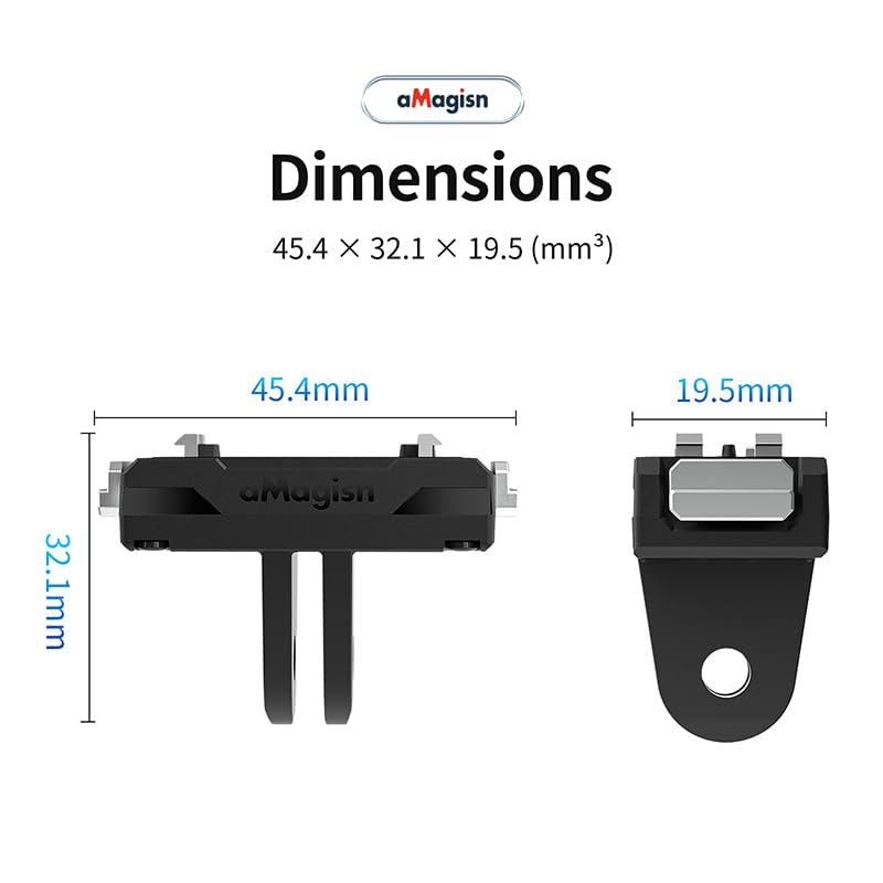 Coyktonty ABS Magnetic Adapter Mount for Insta360 Ace Pro/Insta360 Ace,Two-Claw Adapter Quick Release Adapter with Connection Adapter, Can be Mounted