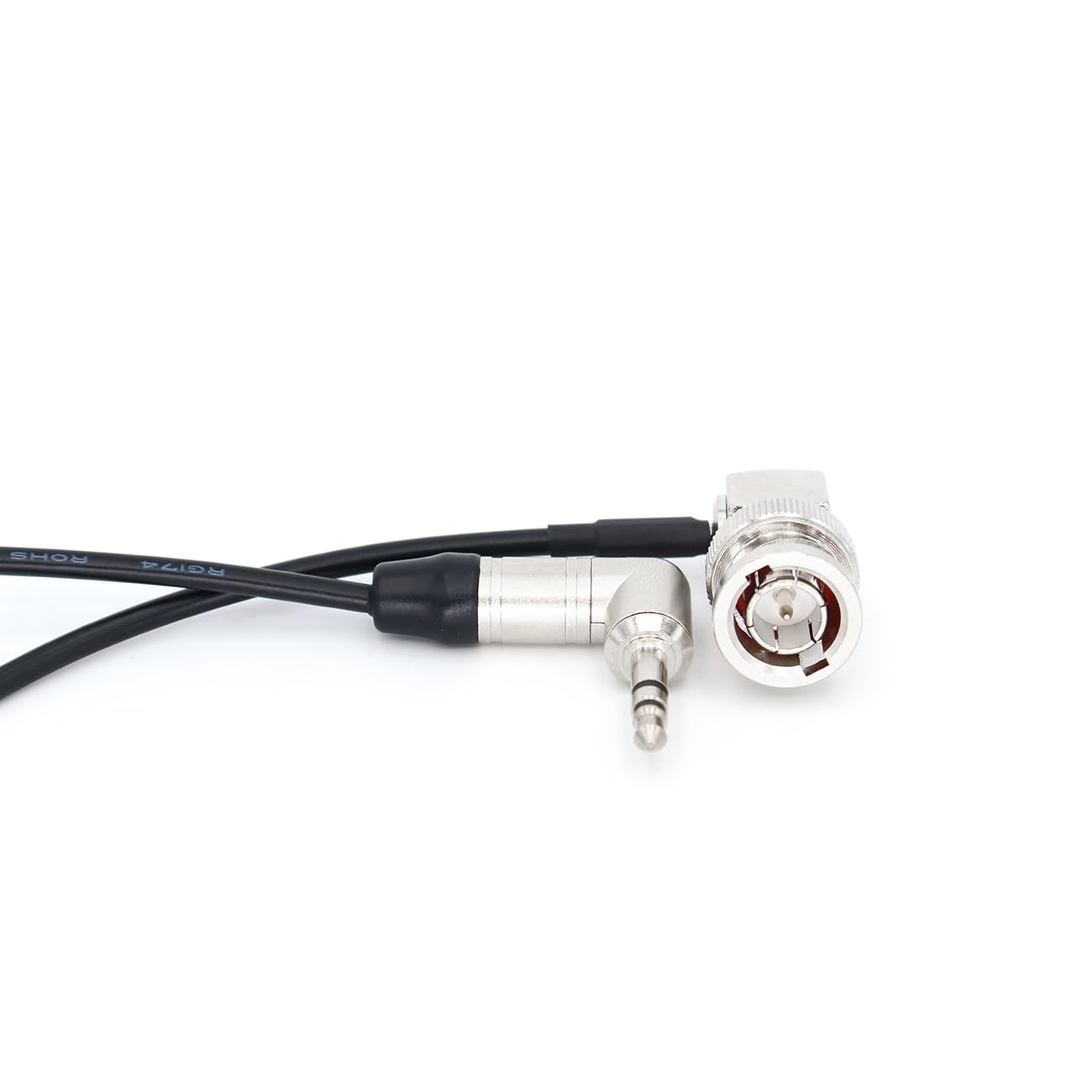 SZYingXian Timecode Cable Elbow 3.5mm to Straight/Right Angle BNC/SDI Cord for Canon C300/500, ARRI Amira, Zoom F8/F4, Blackmagic Pyxis, Sony Venice