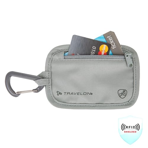 Travelon Travelon Rfid Blocking Clip Stash Pouch Travel Tote, Gray