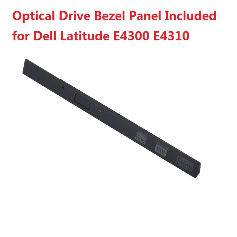 2nd HDD SSD Hard Drive Optical Bay Caddy Frame Tray for Dell Latitude E4300 E4310 with Matched Bezel Front Panel Faceplate