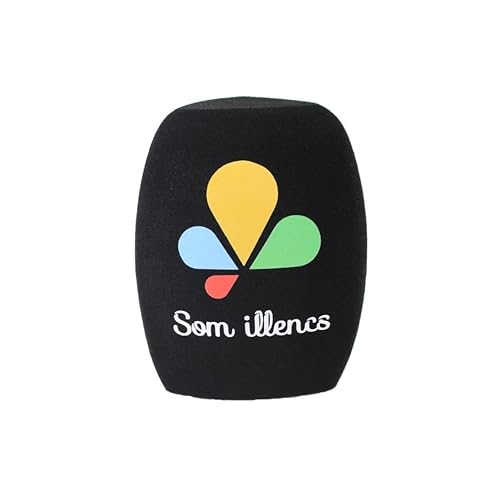 2 Pack Logo Customized on Microphone Foam Windscreens Handhold Mic Foam Covers Windshields with Logo Printed for TV Interview, Broadcast,Radio Station
