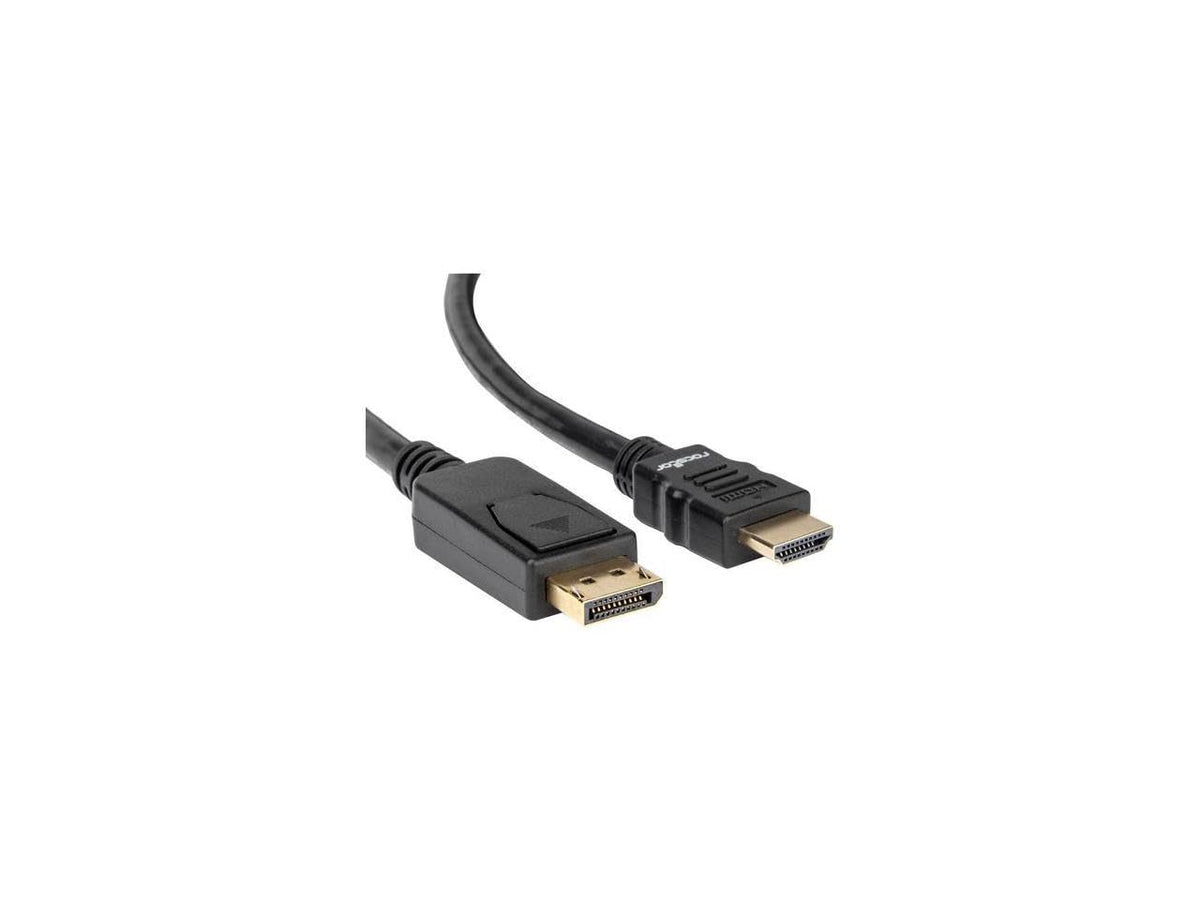 Rocstor Displayport to Hdmi Convertor Cable 4K - Hdmi Male - Displayport Male - 10 Ft (3