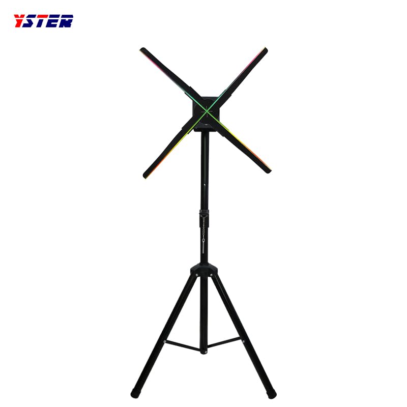 YSTEROKS 3D Holographic Fan Display Stand Adjustable Floor Stand for 4D Holographic Fan Display, Black Height and Angle Adjustable, Sturdy Support