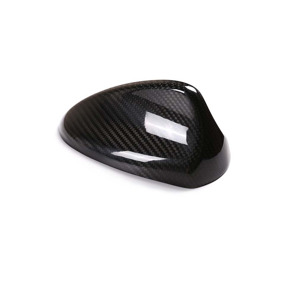 Real Carbon Fiber Car Roof Shark Fin Antenna Cover Radio Signal Base Caps Trim fit for Alfa Romeo Giulia Stelvio Accessories (Black)