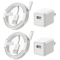 iPhone Charger,Extra Long 2 Pack 10FT Lightning Cable Cube i Phone 12 Charger Charging Transfer Cord Cable with USB Plug Wall Charge Block Travel
