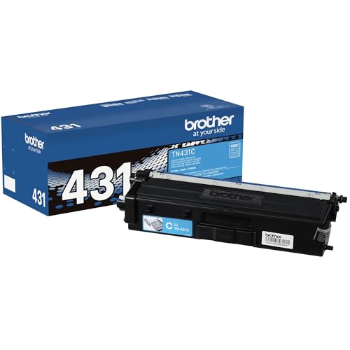 Brother Printer TN431C Standard Yield Toner-Retail Packaging, Cyan