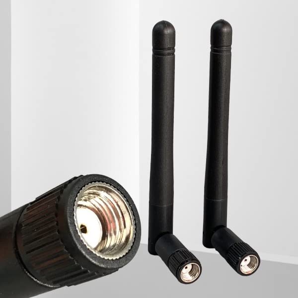 (2-Pack) Dual Band WiFi 2.4GHz 5GHz 5.8GHz 3dBi MIMO RP-SMA Male Antenna for WiFi Router Wireless Network Card USB Adapter- Security IP Camera Video