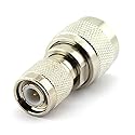 DGZZI 2-Pack TNC Male to N Male RF Coaxial Adapter TNC to N Coax Jack Connector
