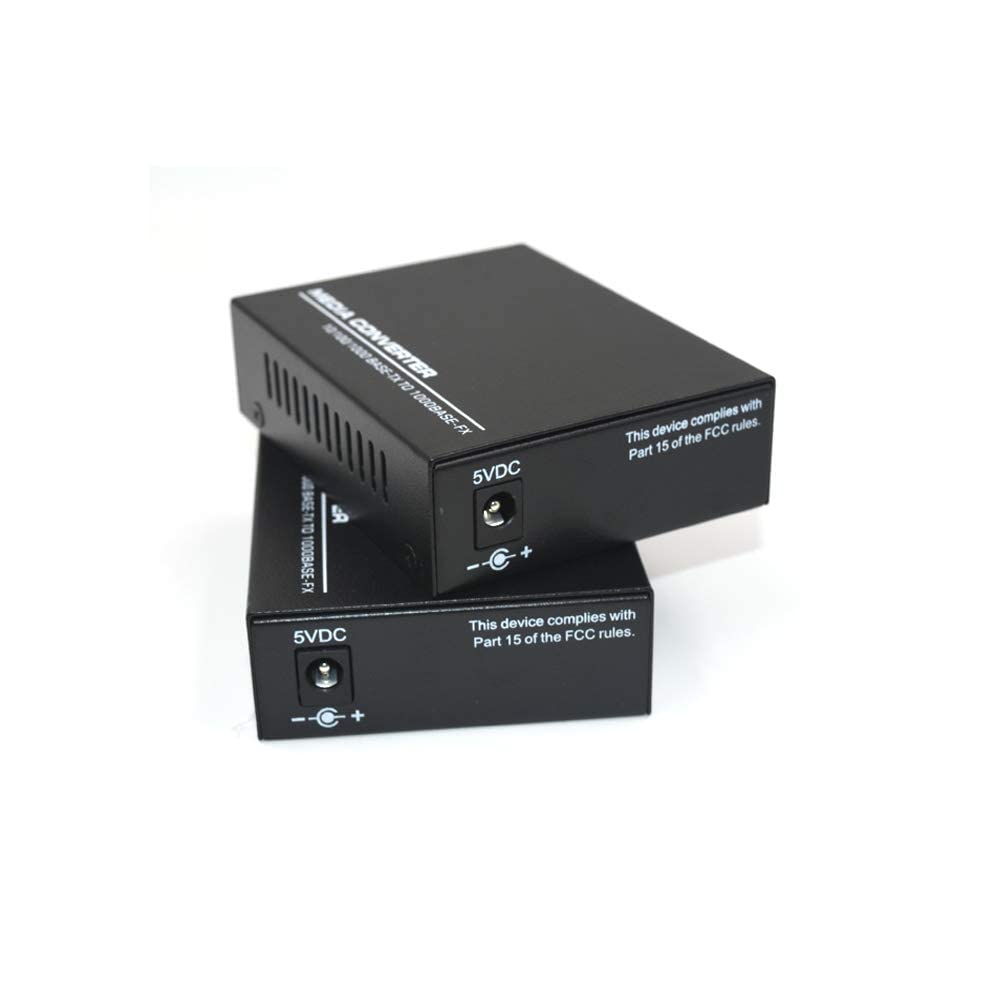 Primeda Gigabit Ethernet Fiber Media Converters, A Pair of 10/100/1000M RJ45 to 1000M Bi-Directional Single-Mode SC Fiber, up to 20Km(12.4mi)