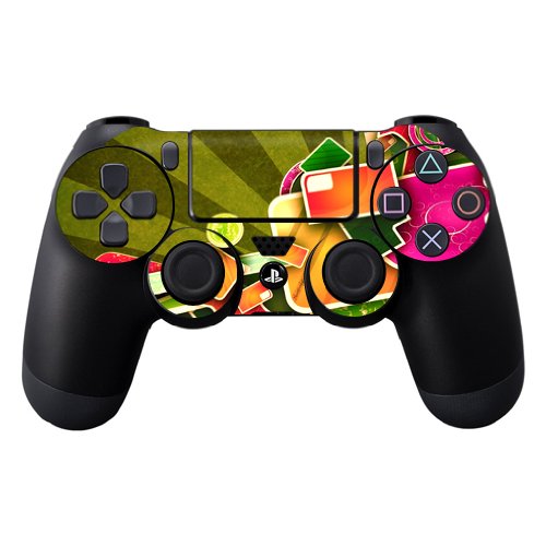 Protective Vinyl Skin Decal Skin Compatible with Sony Playstation DualShock 4 Controller wrap Sticker Skins Color Mash