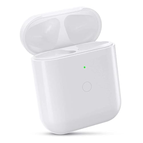 JKV Wireless Charging Replacement for AirPod 1st 2nd Charging Case with Lightning Port, Only Compatible with Air Pods 1 2 Charger Case with Bluetooth