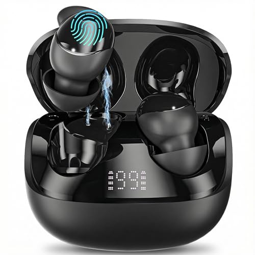 Ertuly T33 Sleep Earbuds, Bluetooth 6.0 Noise Cancelling Sleep Headphones for Side Sleepers, ANC Up to 98%, Sleep Mode, 48H Playtime, Small Earbuds