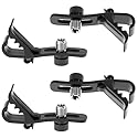 QWORK Shockproof Drum Microphone Clips, 4pcs Adjustable Mic Securing Clamp Mounts for Studio Drum Recording