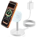 Magnetic Wireless Charger Stand, 25W Fast Mag Safe Charger iPhone Stand, 6FT Magnet Wireless Charging Station Pad with 35W Adapter for iPhone 17 Air