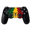 MightySkins Skin Compatible with Sony PS4 Controller - Rasta Flag | Protective, Durable, and Unique Vinyl Decal wrap Cover | Easy to Apply, Remove