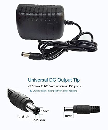 12 Volt 2A Power Adapter Supply, AC 100-240V to DC 12 V Power Supply Transformer Charger Wall Plug for DC12V Light Security CCTV Camera, Black…