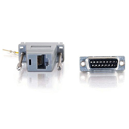 C2G 02926 RJ45 to DB15 Male Modular Adapter, Gray 1.5 Inch