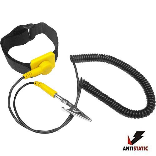 iMBAPrice Anti-Static Adjustable Grounding Wrist Strap Components Black, Yellow