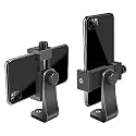 SharingMoment Premium Smartphone Holder/Vertical and Horizontal Tripod Mount Adapter Rotatable Bracket with 1/4 inch Screw/Adjustable Clip for iPhone