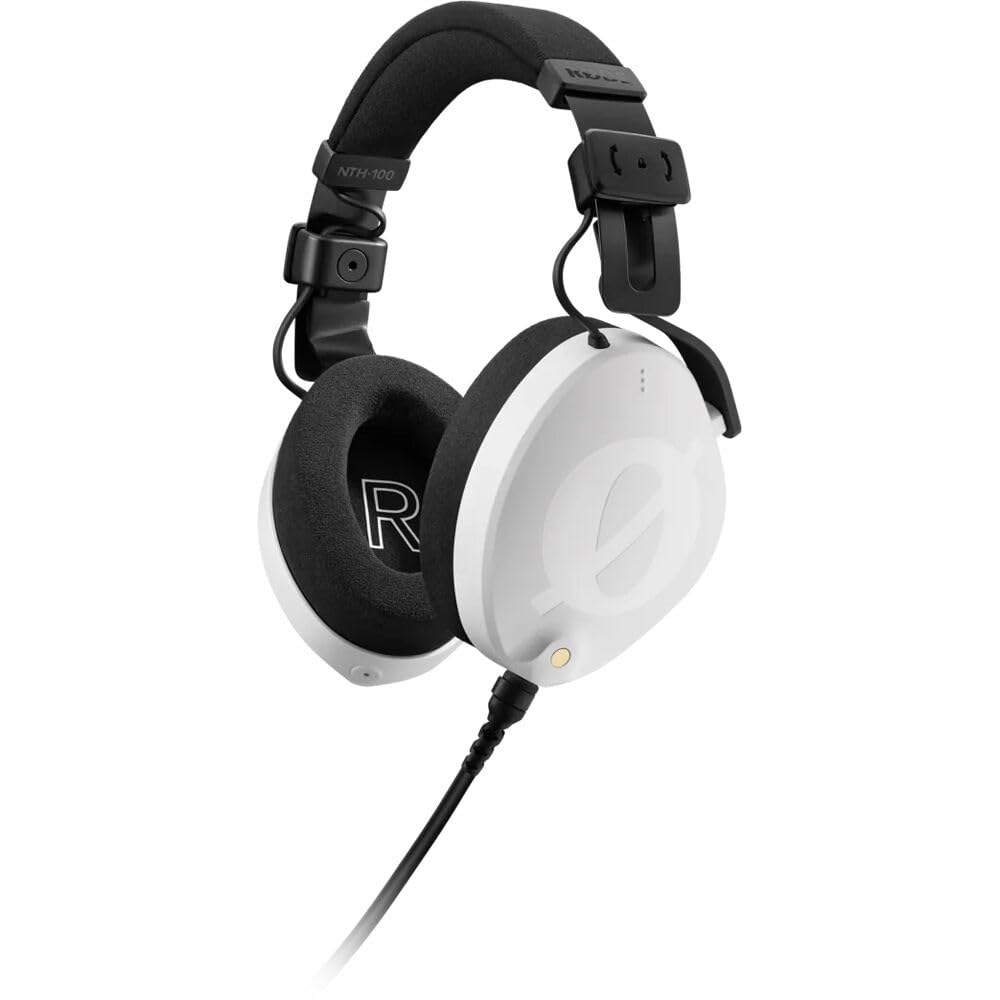 Rode NTH-100 White Professional Over-Ear Headphones with Rode NTH-MIC Microphone for NTH-100 Headphones