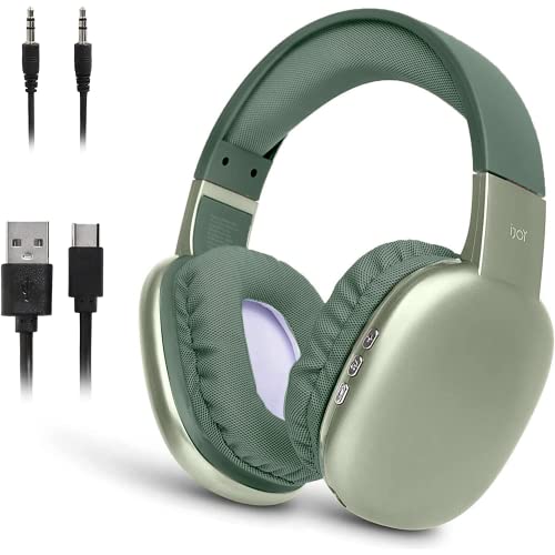 iJoy Ultra Wireless Over-Ear Bluetooth Headphones with Mic, Up to 10 Hours Playtime, Bluetooth Headset 33Ft Range with Backup AUX Cable & SD Slot…