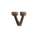 Insignia Depot Letter V 1/4" Bronze Ribbon Device