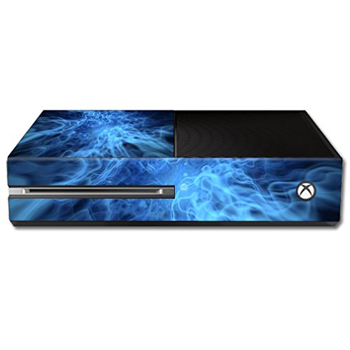 MightySkins Skin Compatible with Microsoft Xbox One Console wrap Sticker Skins Blue Mystic Flames