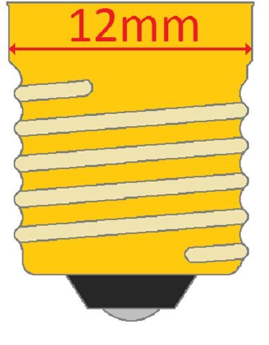 CEC Industries #6S6 6V Bulbs, 6 V, 6 W, E12 Base, S-6 shape (Box of 10)