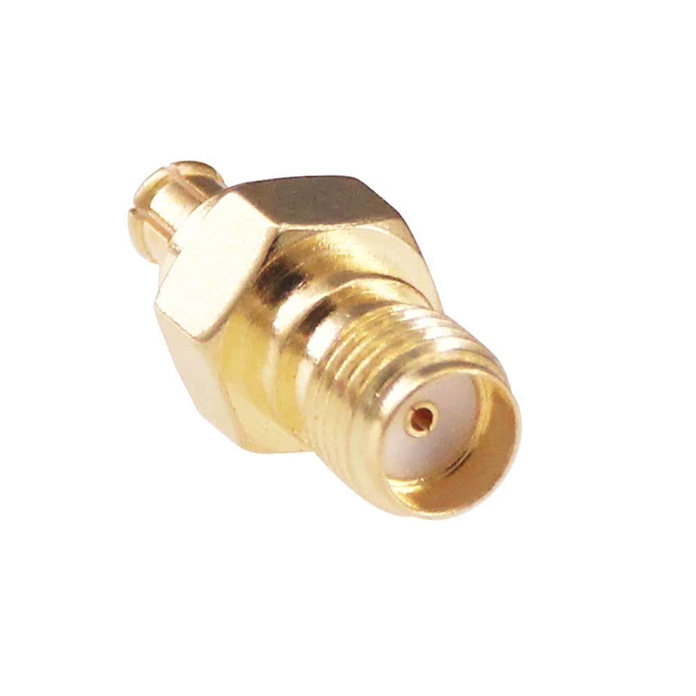 RFaha 3pcs SMA Female to MCX Male RF Coax Coaxial Connector Adapter for Antennas/Wireless LAN Devices/Coaxial Cable(F57-3)