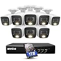 ANNKE 3K Lite Wired Security Camera System with AI Human/Vehicle Detection, H.265+ 8CH Surveillance DVR with 1TB Hard Drive and 8 x 1080p HD Outdoor