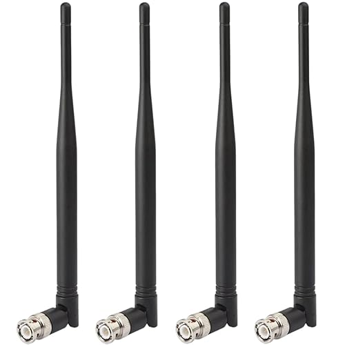 4X Wireless BNC Male Antenna UHF 400MHz-960MHz for Wireless Microphone Receiver Digital Audio Mic Receiver Tuner UHF Ham Radio and RF Devices 6dBi