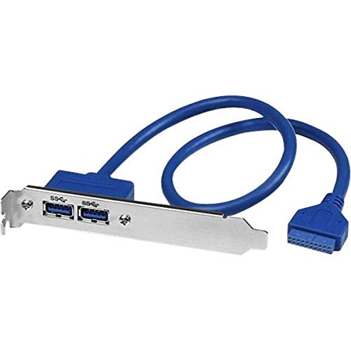 StarTech.com 2 Port USB 3.0 A Female Slot Plate Adapter - USB 3.0 motherboard Adapter - USB 3 plate - USB 3.0 header Adapter (USB3SPLATE)