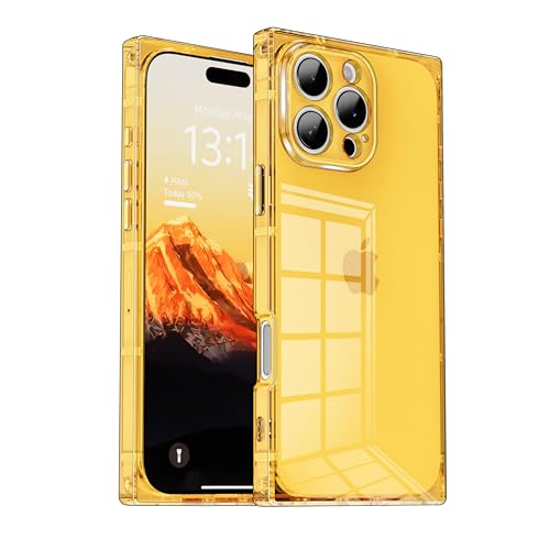 IAIYOXI Rectangle Case Compatible for iPhone 17 Pro Max, Full Camera Protection & Reinforced Corners TPU Cushion Clear Cover, Shockproof Silicone